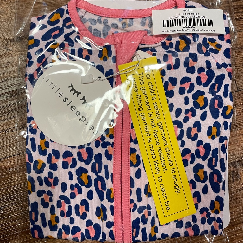 Wild Leopard Little Sleepies Zippy